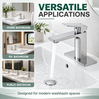 Robinet de salle de bain moderne monocommande en laiton noir mat, à montage sur plan, avec siphon escamotable, eau chaude/froide, pour lavabos à poser