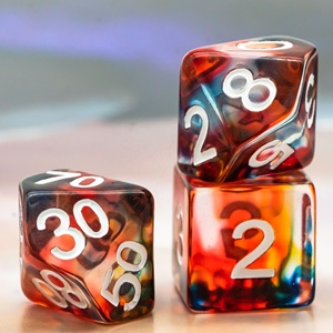Para Udixi Logo personalizable Mazmorras y dragones en forma poliédrica Juego de dados RPG de resina Esmalte Rojo Dados de resina de <span class=keywords><strong>color</strong></span> personalizado - Product Image 6