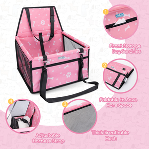 NOBLEZA pieghevole borse da viaggio lavabili cane gatto seggiolino auto trasportino con rinforzo sicuro per il lavaggio auto per i viaggi - Product Image 5
