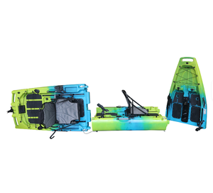 Kayak à pédales pour la pêche à <span class=keywords><strong>3</strong></span> personnes, nouveau modèle 2025, avec propulsion par pédales et garantie d'un an - Product Image 6