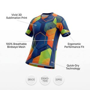 Aangepaste voetbalkleding voor nationale teams, korte broek, UV-bescherming, sneldrogend, ademend polyester, 3D-sublimatie, geborduurde naam en nummer - Product Image 4
