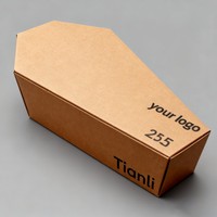 Boîte cadeau en forme de cercueil pliable, vente chaude, style gothique, boîte à bonbons d'Halloween, impression numérique, boîte en papier d'expédition, directement de l'usine