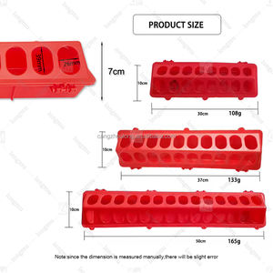 Mangeoire Automatique en Plastique Durable YYB 28 Trous pour Oiseaux, Poulets, Cailles, Râtelier à Grains - Product Image 2