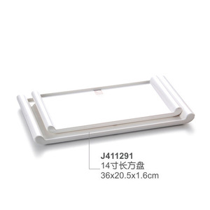จานรูปไข่ Yangge ขนาด 12 นิ้ว สีขาว เมลามีน ทนทาน ใช้ในโรงแรมสำหรับกาแฟ - Product Image 2