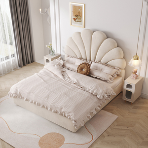 Letto Matrimoniale Imbottito con LED Intelligente per Casa o Hotel, Arredamento Camera da Letto, Letto Sospeso - Product Image 2