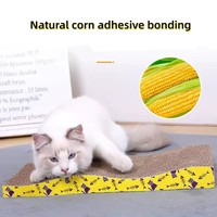 Griffoir pour chat d'intérieur en carton ondulé, interactif, avec herbe à chat, pour vente en gros