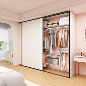 Porta <span class=keywords><strong>Scorrevole</strong></span> Moderna in OSB MDF per <span class=keywords><strong>Armadio</strong></span> da Camera da Letto Design Pieghevole ed Estensibile - Product Image 6