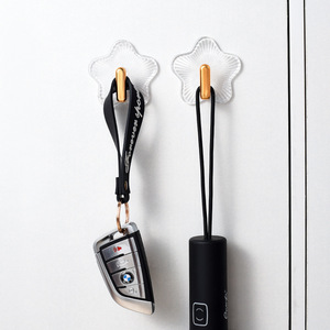 5.5cm Plastic Star Shaped Wall Adhesive <b>Hook</b> Hanger <b>Hook</b> Suction Cup Adhesive Wall Vacuum for Kitchen Bathroom Office - Product Image 5