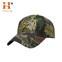 Gorra de béisbol de camuflaje bordada plana personalizada de 6 paneles al por mayor para exteriores