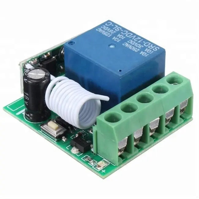 DC 12V 1 Ch 433MHz Relay Module RF Remote Control Switch Heterodyne Receiver