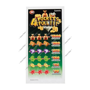 บัตรลอตเตอรีแบบดึงแท็บสำหรับเล่นการพนัน - Product Image 3
