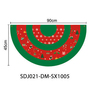 Nouveau drapeau de jardin créatif en forme d'éventail pour Noël avec <span class=keywords><strong>Père</strong></span> Noël et texte Joyeux Noël, bannière semi-circulaire suspendue - Product Image 4