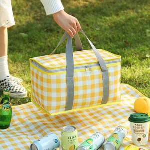 Sac isotherme pliable imperméable pour pique-nique avec doubles poignées pivotantes, panier de rangement pour camping et pique-nique - Product Image 4