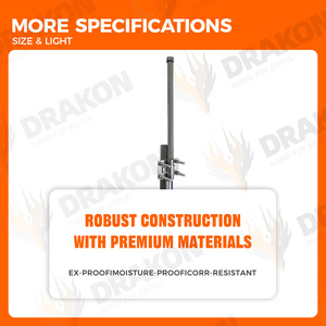 4G LTE Ngoài Trời Omni Ăng Ten 14dBi N-J Cảnh Sát Baton-Hình Vít Núi 100W Max Điện Di động Ăng Ten - Product Image 4