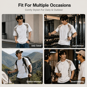 Camiseta de Manga Corta para Hombre, 240G, Camuflaje, de Secado Rápido, Transpirable, Estilo Urbano, Personalizable, Ropa Deportiva Informal - Product Image 2