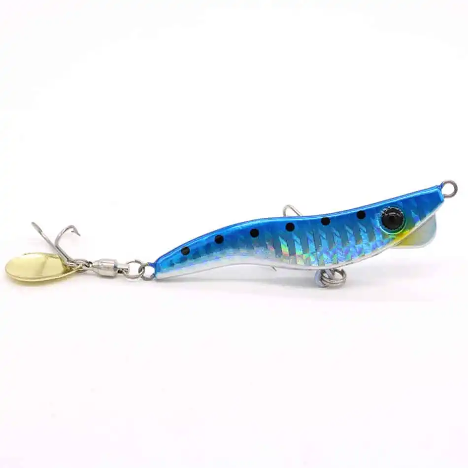 Metalmaru-señuelo de metal japonés para pesca de camarón, cola giratoria con gancho triple y cuchara para agua salada, 13g, 19g, 28g, 40g