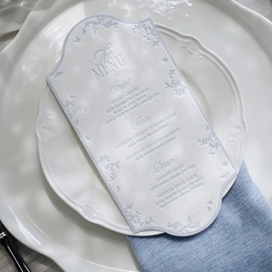 Tarjeta de Invitación de Boda con Forma Personalizada, Tarjeta de Felicitación con Diseño Personalizado, Impresión Tipográfica Vintage, Papel con Estampado en Caliente - Product Image 4