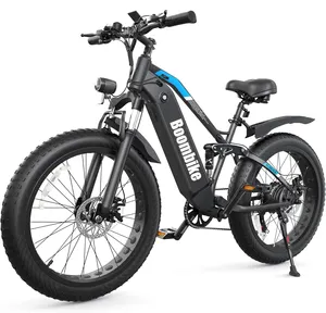 Vélo électrique tout-terrain à suspension complète 48v 1000w, moteur à grande vitesse, vélo électrique de 26 pouces à gros pneus