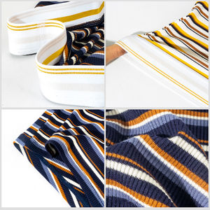 Venta al por mayor de bragas de marca privada para hombre Jacquard Logo cintura Algodón elástico de una pieza de corte Mens Trunk ropa interior con rayas - Product Image 4