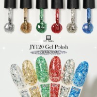 ICE NOVA populaire arrivée 6 couleurs coquillage Gel vernis ensemble sans cruauté haute Pigment paillettes flocon Gel vernis à ongles Oem Odm