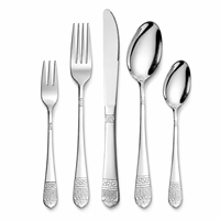 Ensemble de cuillères en acier inoxydable pour mariage, durable, poli miroir, poignée ergonomique, pour hôtel, restaurant, traiteur, vente en gros