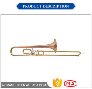 Instrumentos Musicales <span class=keywords><strong>de</strong></span> Viento Metal Trombón Bajo Dorado - Product Image 5