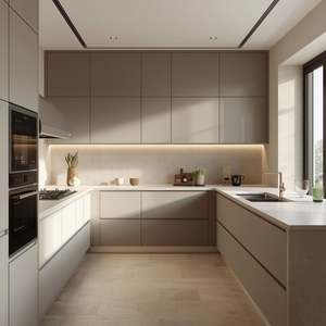 ชุดตู้ครัวสไตล์เชคเกอร์แบบอเมริกันสมัยใหม่ สีสั่งทำได้ ตู้ครัวไม้จริงสไตล์เชคเกอร์สุดหรู - Product Image 6