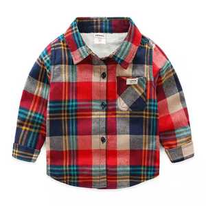Chemises d'hiver pour garçons, chemises en flanelle à carreaux classiques décontractées pour enfants de 1 à 6 ans, vêtements pour garçons, chemisier pour enfants, chemise à carreaux longue pour bébé - Product Image 3