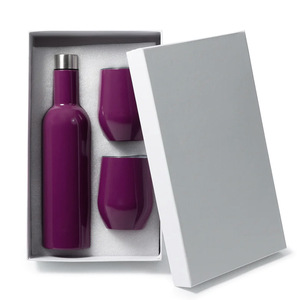 Hot Selling Wedding <b>Gift</b> 750ml Inusulated Stainless Steel Wine Bottle And 12oz Tumbler Sets With <b>Box</b> - Product Image 3