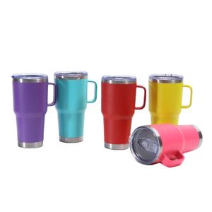 Vaso Térmico Portátil de Acero Inoxidable 304 de 20oz/30oz con Asa, Tazas de Viaje para Café, Termos, Logotipo Personalizado, Recubrimiento en Polvo - Product Image 5