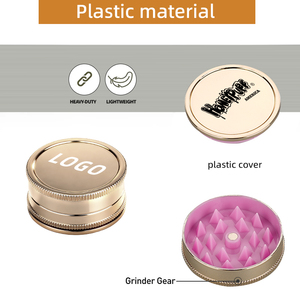 Custom Wholesale Manual 3 Layer 42mm Plastic Modern <b>Herb</b> <b>Grinder</b> Dry Spice Crusher Tobacco <b>Grinder</b> - Product Image 6