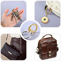 Anneaux en métal pour porte-clés, boucles à ressort, fabrication de bijoux, mousqueton rond ouvrable, fermoir pour porte-clés, clips pour sac, crochet à pression