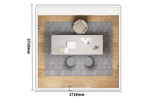 Maison modulaire à coins arrondis au design spacieux, soirée cinéma en famille, cabine préfabriquée, ADU, réunion de famille, repas, maison mobile - Product Image 3