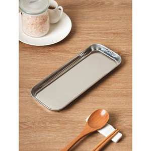 Miglior vassoio di condimento in acciaio inox giapponese 23x9 cm rettangolo vassoi per servire materiale ABS per la conservazione a casa - Product Image 1