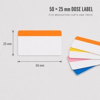 Rouleau d'étiquettes personnalisées thermiques directes pour le temps de prise des médicaments, autocollants de dosage codés par couleur pour chariots de pharmacie et organiseurs de pilules