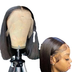 Nouvelle Perruque Courte Droite Bob pour Femmes Européennes et Américaines, Raie au Milieu, Noire, Faite à la Machine, pour Changer de <span class=keywords><strong>Coiffure</strong></span> - Vente en Gros Usine - Product Image 5