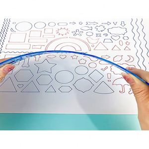 Peinture créative Multifonctionnel Puzzle Body Tracer Géométrie Règle Étudiant Dessin Outil Peinture Règle Apprentissage Art Outil - Product Image 4