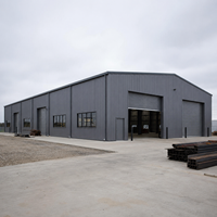 Entrepôt préfabriqué en structure métallique, atelier métallique préfabriqué isolé haute performance, garage de stockage, bâtiment industriel