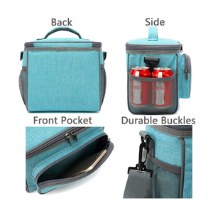 Custom Insulated <b>Cooler</b> Lunch Bag For Men Women Large Capacity Thermal Tote Bag Side Mesh Pockets Shoulder Strap Keep Fresh Food - Product Image 3