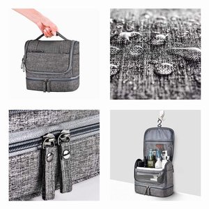 Bolsa de Cosméticos Impermeable de Poliéster con Cierre de Cremallera, Asa Suave, Ecológica, Plegable, para Uso en Exteriores, Neceser de Viaje Colgante para Maquillaje - Product Image 2