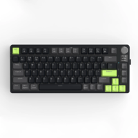 Clavier de jeu rechargeable USB avec écran TFT, bouton de volume, éclairage RGB, modes multiples (sans fil 2,4 GHz + BLE 5.0)