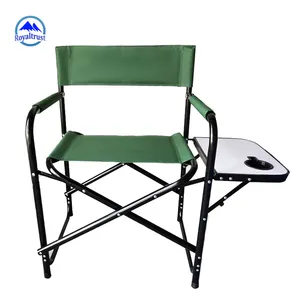 معدن الفولاذ المقاوم للصدأ ماكياج كرسي قماش للطي شاطئ كرسي المخرج طوي مع الجانبين