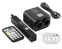 Projecteur de ciel étoilé RGB 2-en-1 pour voiture 20W avec fibre optique de 4m et télécommande