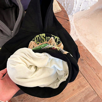 Sweat à capuche vintage pour enfants, style streetwear, 100% coton, doublure en polaire épaisse, imprimé graphique, pull rétro unisexe pour enfants
