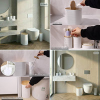 Ensemble de 6 accessoires de salle de bain de luxe en PP et plastique, best-seller, pour hôtels et toilettes, vente en gros OEM