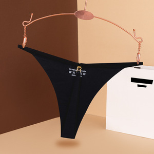 Ropa interior sexy sin costuras de seda helada de cintura baja transpirable para mujer - Product Image 6