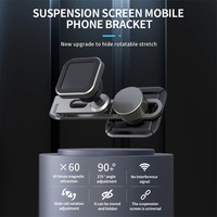 Support de téléphone portable universel pour voiture en alliage d'aluminium magnétique flexible à 360 degrés avec logo personnalisé OEM ODM, hauteur réglable de 3 à 10 pouces