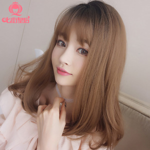 Venta al por mayor del fabricante: <span class=keywords><strong>Postizo</strong></span> de cabello sintético coreano para <span class=keywords><strong>mujer</strong></span>, ligero, sin costuras, hecho a máquina, para toda la cabeza. - Product Image 5