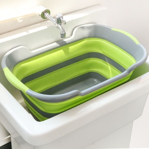 Baignoire pliable pour animaux de compagnie, panier à linge pliable, multifonction, organisateur Portable et antidérapant, pour chiens et chats, lavage - Product Image 2