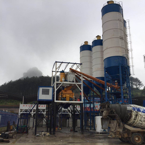 Hochwertige tragbare Beton mischa nlage mit motor getriebener Silo Calculator Hopper Lifter-Produktions linie - Product Image 1